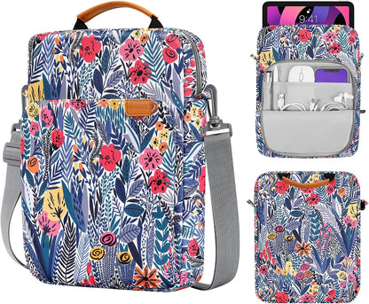 MoKo 13.3-14 Inch Laptop Sleeve Bag Fits MacBook Pro M3/M2 14" 2023, MacBook Pro 13" M2, New MacBook Air 13.6" M3/M2 2024/2022,Tab S8 Ultra 14.6",Handle Carrying Case with Shoulder Strap, Black & Gray - PuriLite