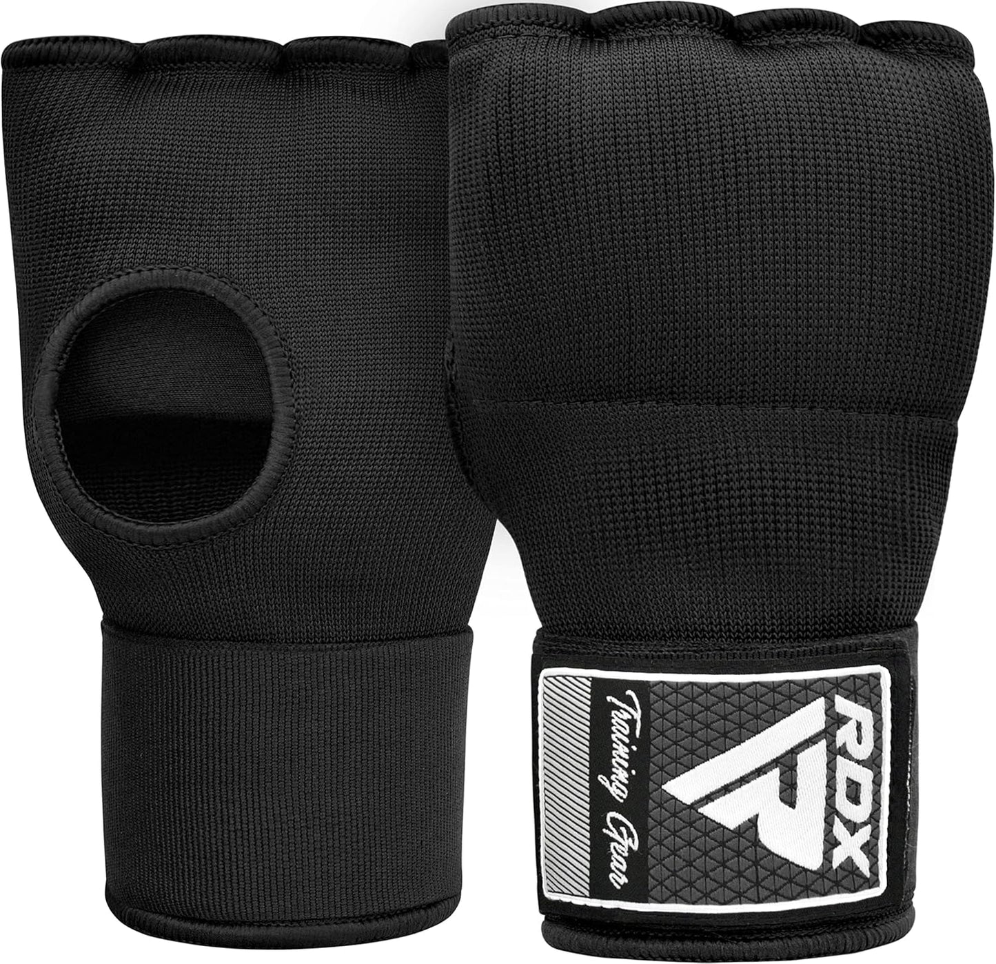 RDX Gel Boxing Hand Wraps Inner Gloves, Quick 100cm Long Wrist Straps, Elasticated, Padded Fist Hand Protection, Muay Thai MMA Martial Arts Punching Speed Bag Training Bandages, Under Mitts Handwraps