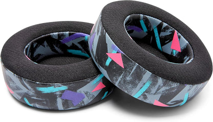 WC Freeze Virtuoso - Hybrid Fabric Cooling Gel Replacement Earpads for Corsair Virtuoso Gaming Headset, Made by Wicked Cushions, Improved Durability, Thickness and Sound Isolation |90s Black