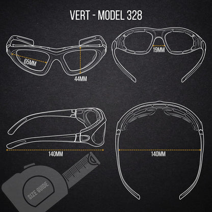 WYND Blocker Vert Motorcycle & Outdoor Sports Wrap Around Sunglasses