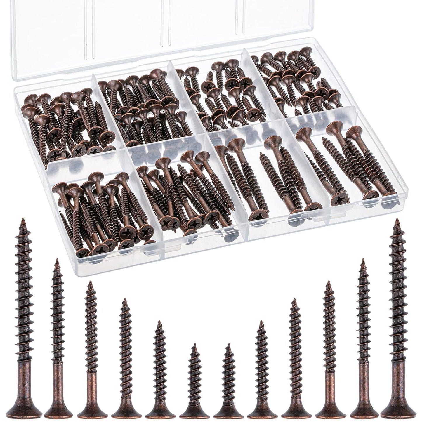 Mr. Pen Wood Screws Assortment Kit, 152 Pcs, Phillips Tips, Wood Screws, Screws, Assorted Screws, Screws Set, Flat Head Screws, Assorted Wood Screws, Screws Assortment, Screw Set Assortment