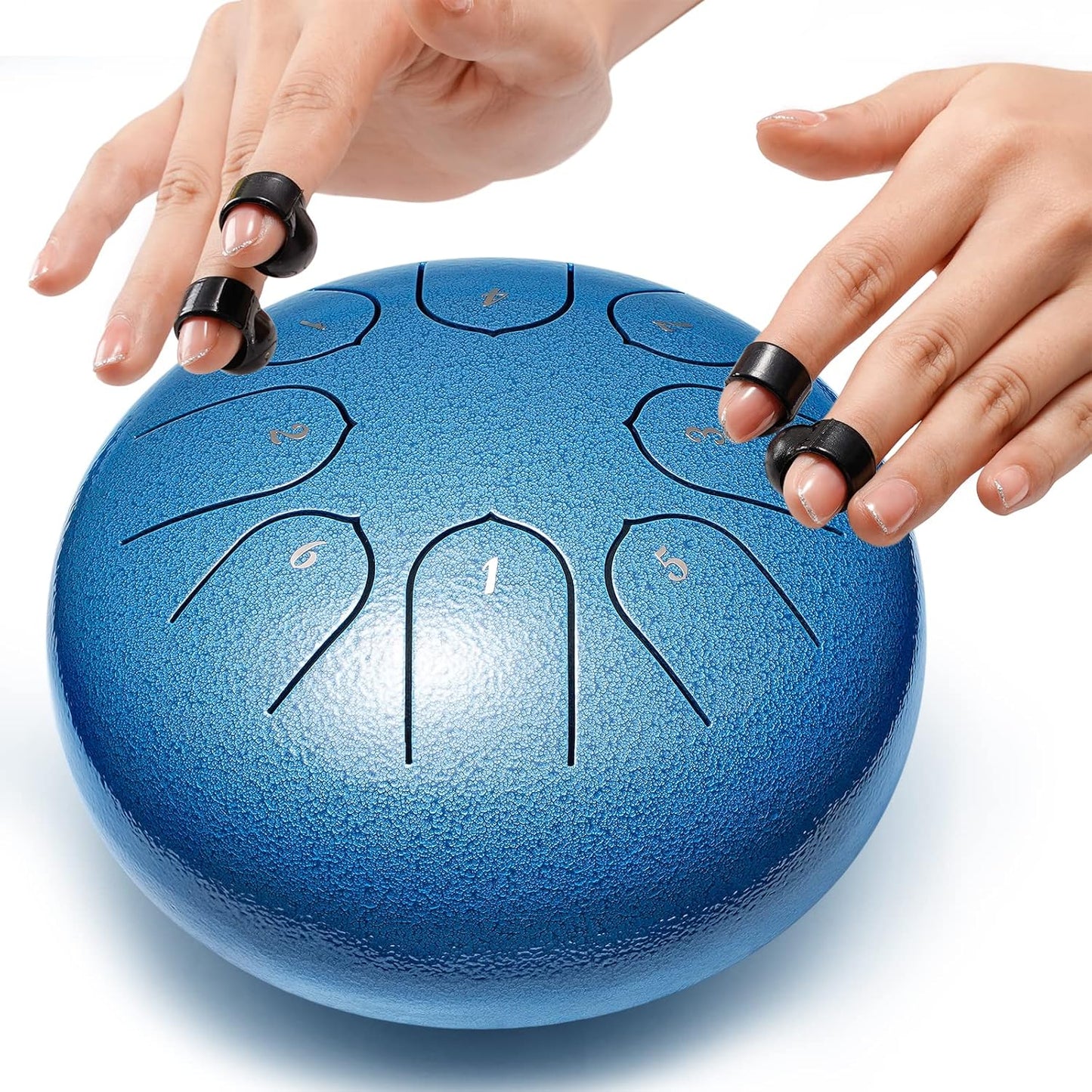 Lronbird Steel Tongue Drum Percussion, 6 Inch 8 Notes Musical Instruments, Music Gifts for Family Friends (Malachite)