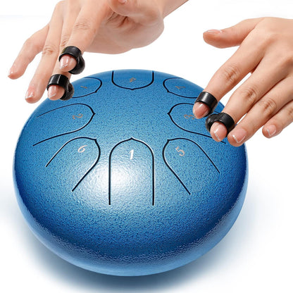 Lronbird Steel Tongue Drum Percussion, 6 Inch 8 Notes Musical Instruments, Music Gifts for Family Friends (Malachite)