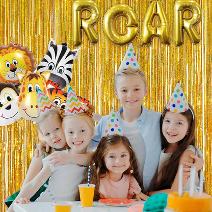 GREATRIL Iridescent Party Tinsel Fringe Backdrop Decorations - Holographic Foil Streamers Curtain for Mermaid/Under The Sea/Frozen/Ocean/Disco/Birthday Themed 3.2ft x 6.5ft - 2 PCS