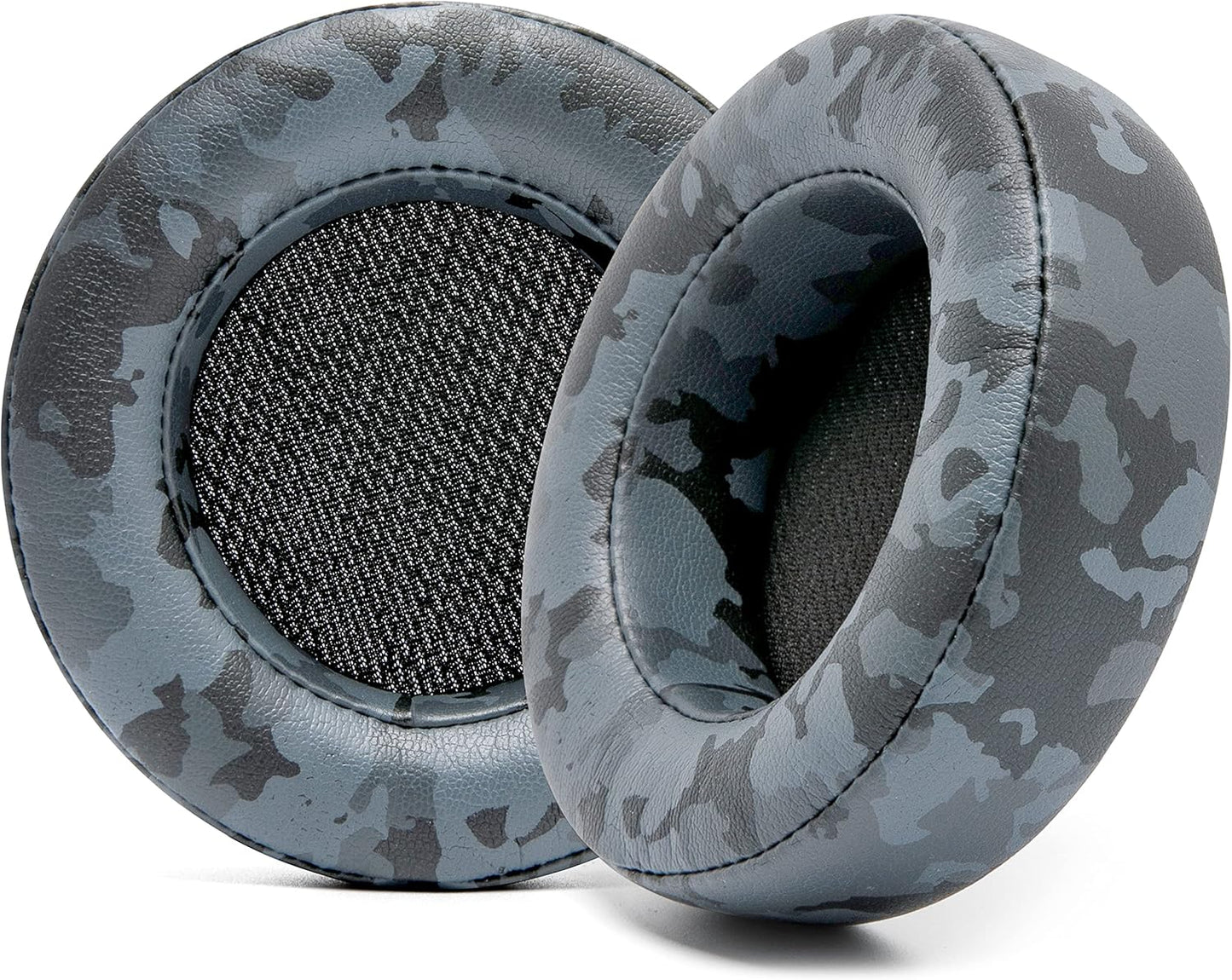 WC Upgraded Replacement Earpads for Corsair Virtuoso RGB Wireless Gaming Headset Made by Wicked Cushions | Improved Durability, Thickness, Softer Leather, and Sound Isolation | (Geo Grey)