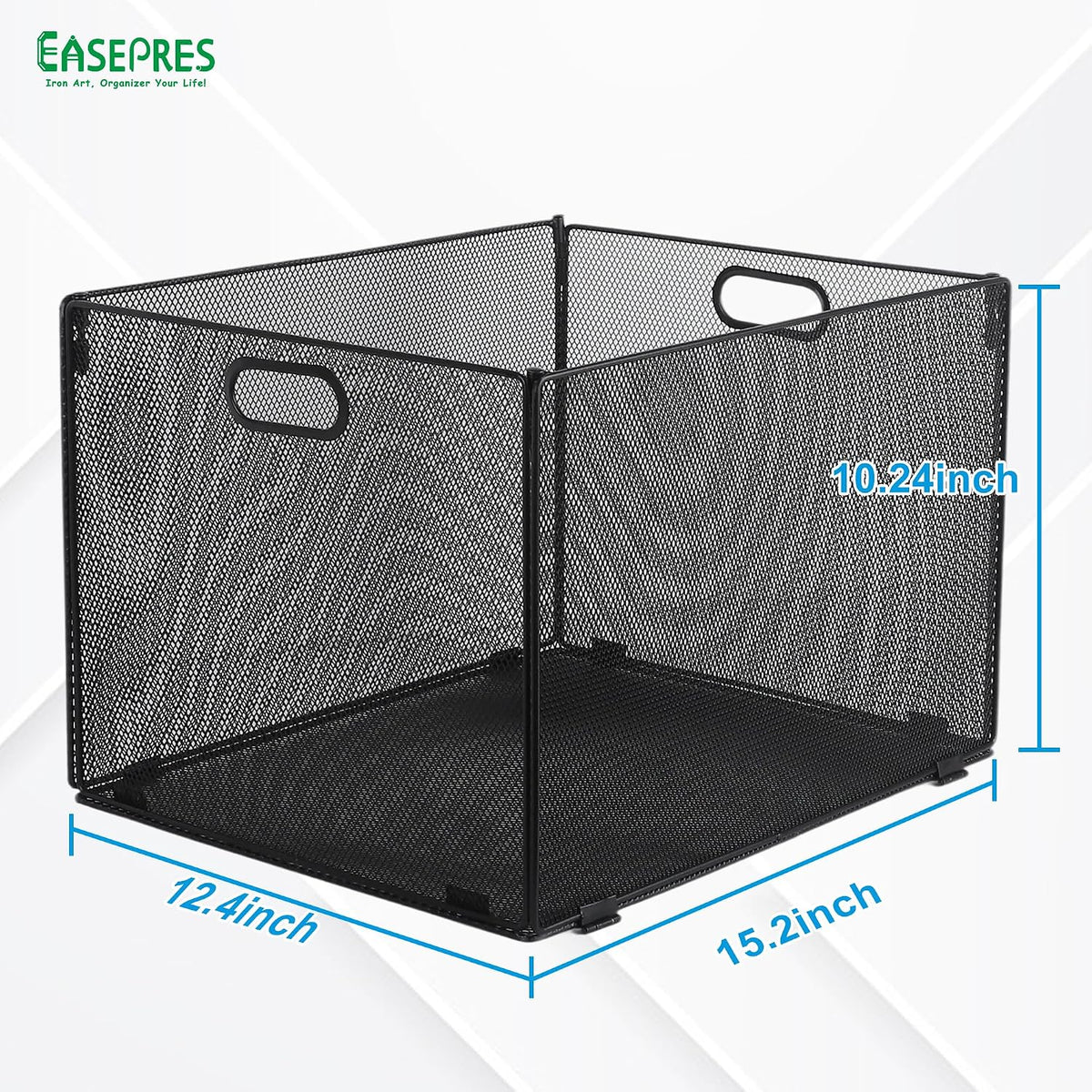 EASEPRES Hanging File Organizer Box, Metal Mesh Desk Folder Holder, 1 Pack