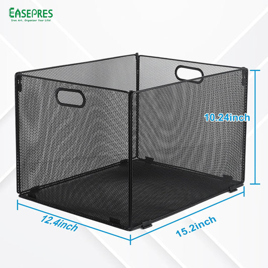 EASEPRES Hanging File Organizer Box, Metal Mesh Desk Folder Holder, 1 Pack
