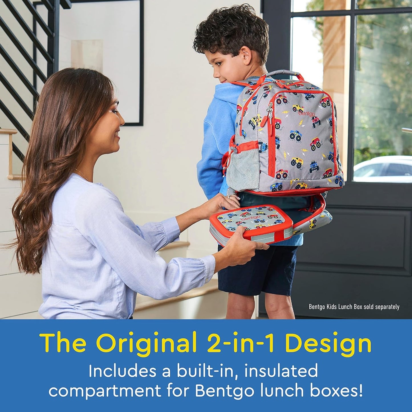 Bentgo Kids Prints 2-in-1 Backpack & Insulated Lunch Bag (Dinosaur)