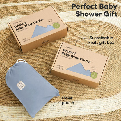 KeaBabies Baby Wrap Carrier - All in 1 Original Baby Carrier Newborn To Toddler Sling, Easy to Wear, Hands Free Bonding, Lightweight, Breathable Infant Wraps (Trendy Black)