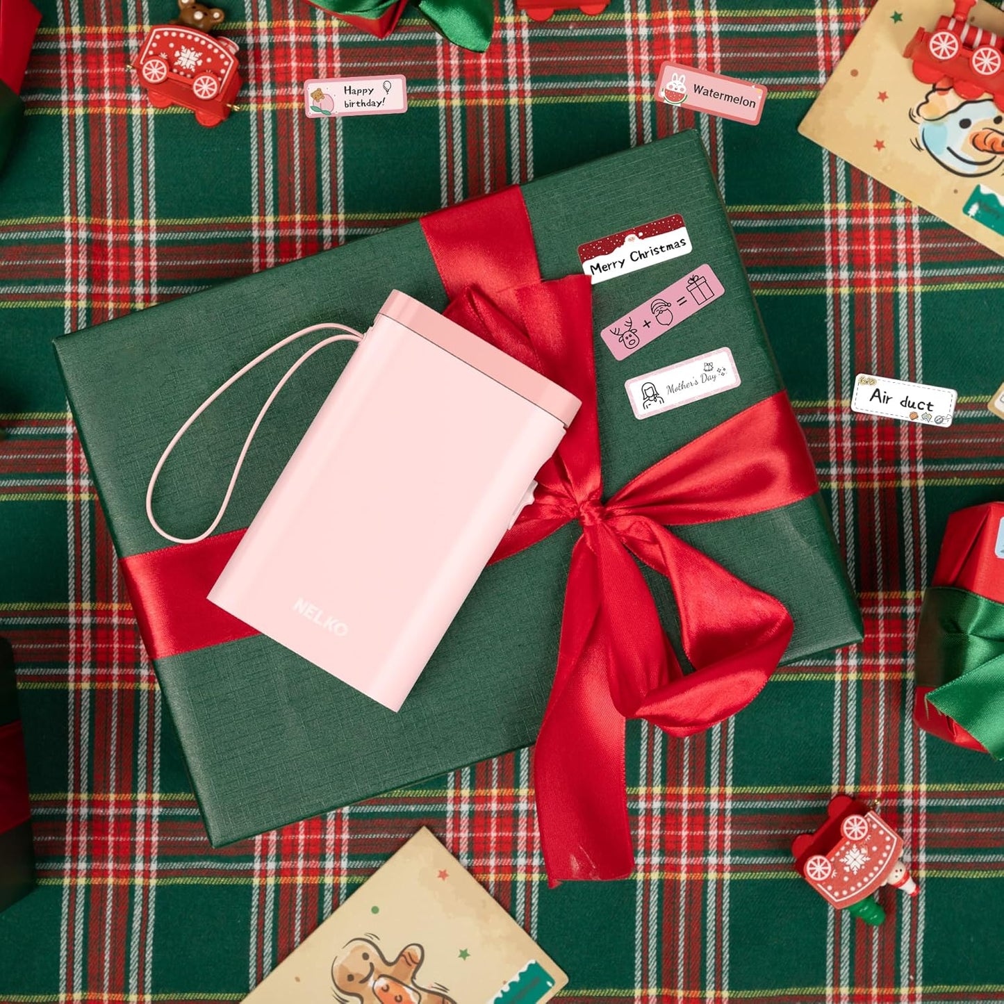 Nelko Label Maker Machine with Tape, P21 Portable Bluetooth Label Printer, Wireless Built-in Cutter Sticker Maker Mini Label Makers with Multiple Templates for School Organizing Office Home, White