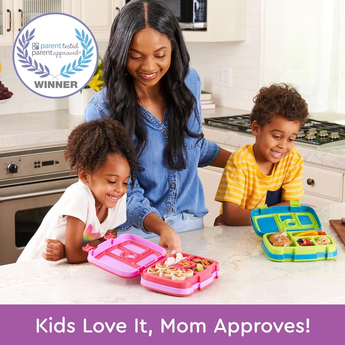 Bentgo Kids Prints (Unicorn) - Leak-Proof, 5-Compartment Bento-Style Kids Lunch Box - Ideal Portion Sizes for Ages 3 to 7 - BPA-Free and Food-Safe Materials