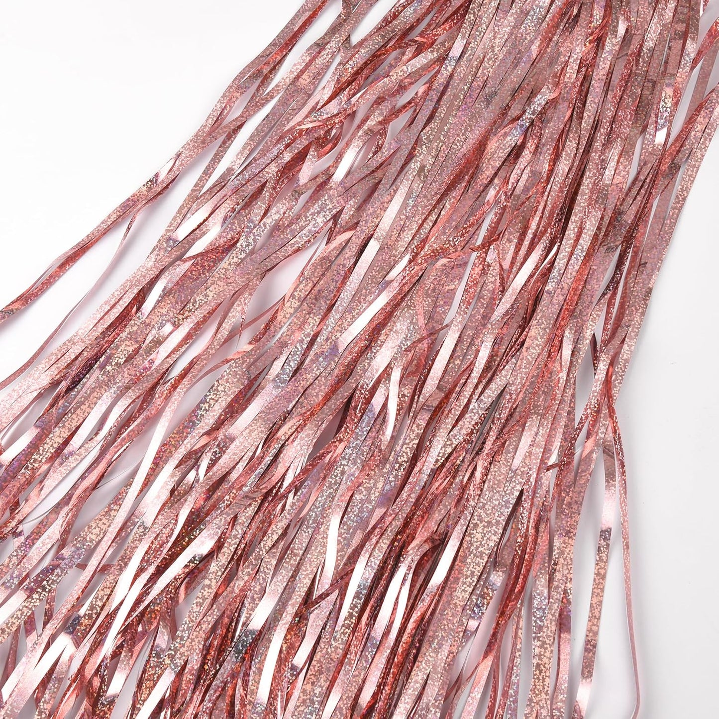 GREATRIL Iridescent Party Tinsel Fringe Backdrop Decorations - Holographic Foil Streamers Curtain for Mermaid/Under The Sea/Frozen/Ocean/Disco/Birthday Themed 3.2ft x 6.5ft - 2 PCS