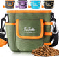 FurtasticFinds Dog Treat Pouch with Quick-Release Magnetic Closure, 3-Way Wear Treat Bags, 900D Waterproof Fabric, 4 Storage Spaces, Treat Pouch for Pet Training Walking (Green)