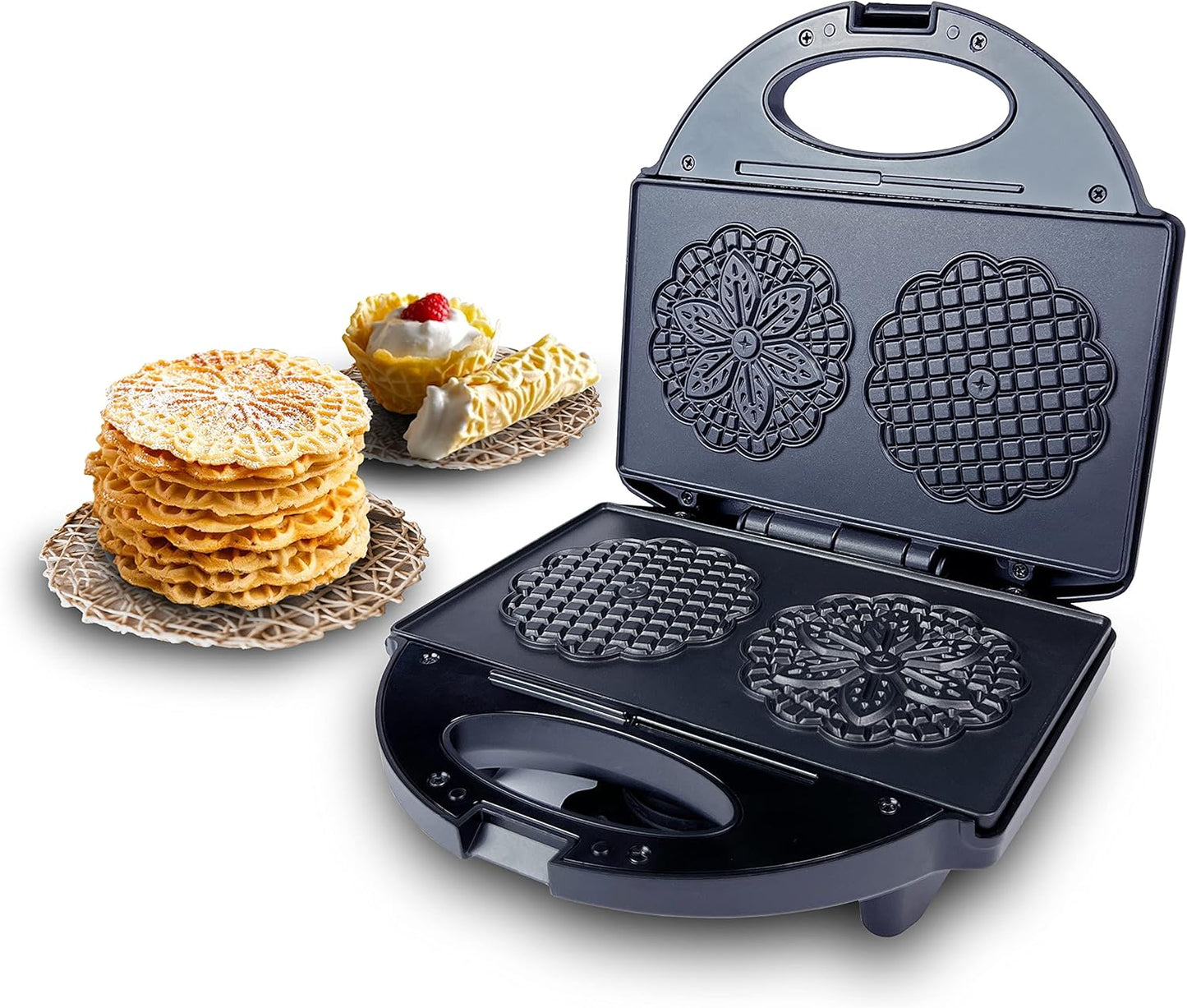 FineMade Mini Waffle Maker Machine, Small Waffle Bites Maker for Kids, Makes 8 x 2” Tiny Waffle Bites, Ideal for Breakfast, Snacks, Desserts and More