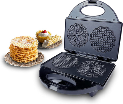 FineMade Mini Waffle Maker Machine, Small Waffle Bites Maker for Kids, Makes 8 x 2” Tiny Waffle Bites, Ideal for Breakfast, Snacks, Desserts and More