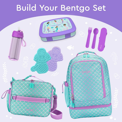 Bentgo Kids Prints (Unicorn) - Leak-Proof, 5-Compartment Bento-Style Kids Lunch Box - Ideal Portion Sizes for Ages 3 to 7 - BPA-Free and Food-Safe Materials