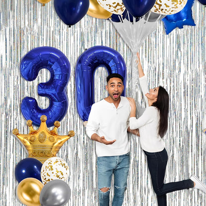 GREATRIL Iridescent Party Tinsel Fringe Backdrop Decorations - Holographic Foil Streamers Curtain for Mermaid/Under The Sea/Frozen/Ocean/Disco/Birthday Themed 3.2ft x 6.5ft - 2 PCS