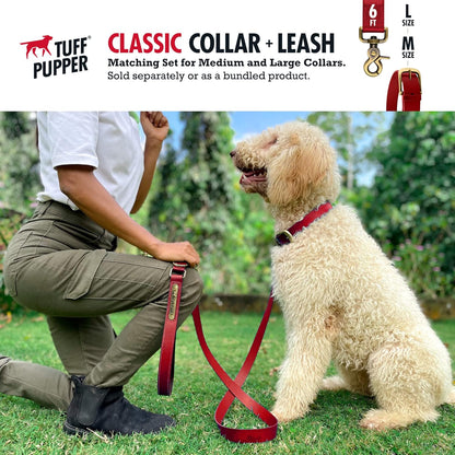 Tuff Pupper Classic Heavy Duty Dog Collar | 10x Stronger Than Leather | 100% Waterproof & Odor Proof Dog Collar | Tough Rust-Proof All Metal Hardware