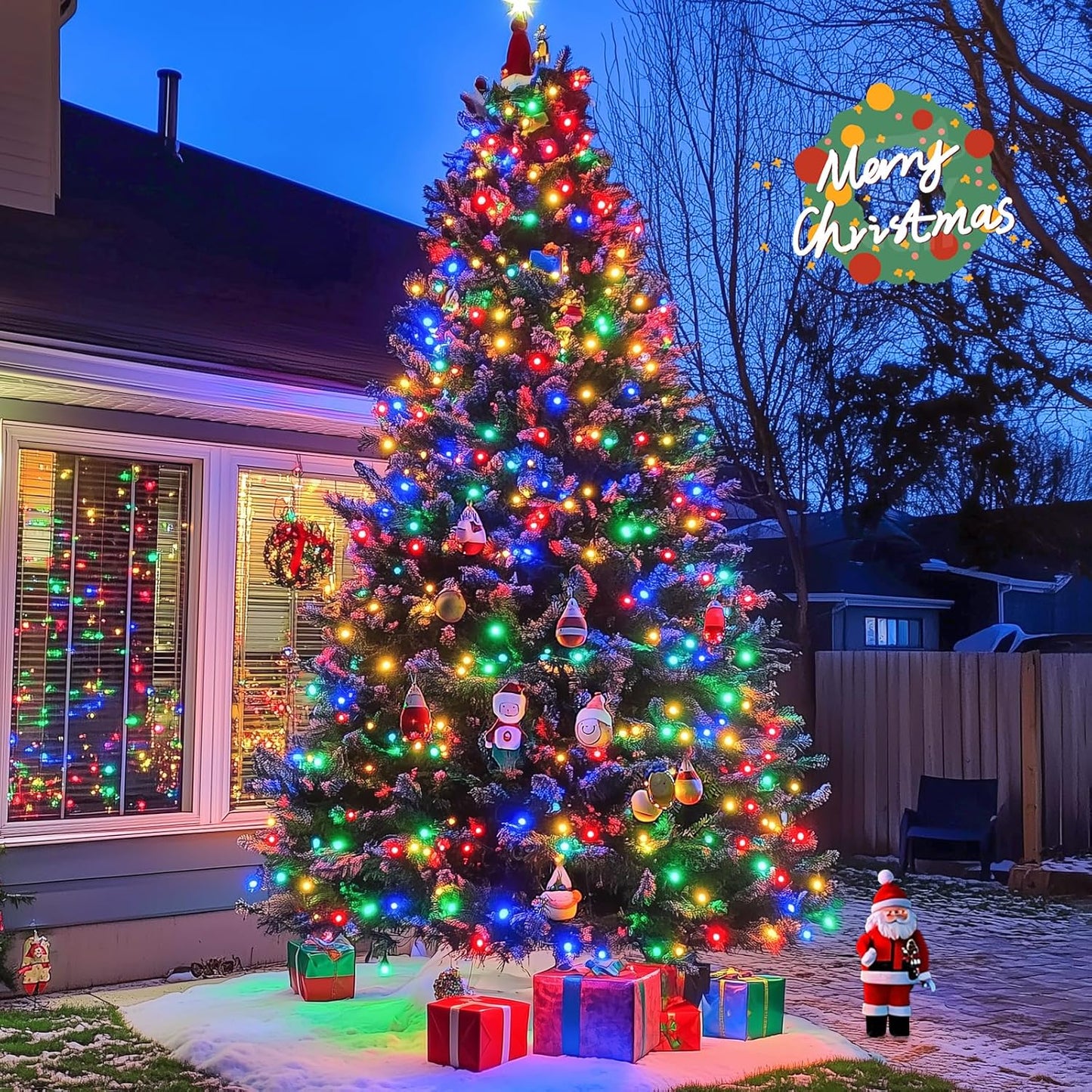 JMEXSUSS 2 Pack 75.5ft Orange Solar Christmas Lights, Total 400 LED Solar String Lights Outdoor Waterproof, 8 Modes Orange Halloween Lights for Tree Patio Garden Thanksgiving Halloween Decorations