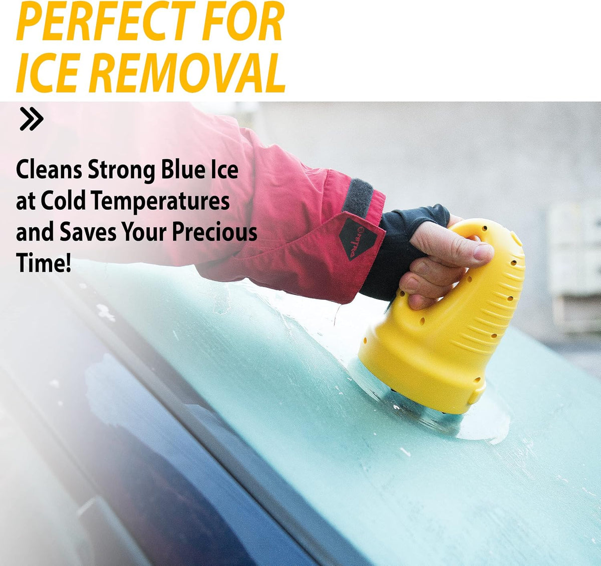 Zone Tech Electric Snow Ice Scraper USB Rechargeable - Premium Quality Automotive Portable Cordless for Car Windshield Glass Frost Removal, Defrosting Deicing Cleaning Tool