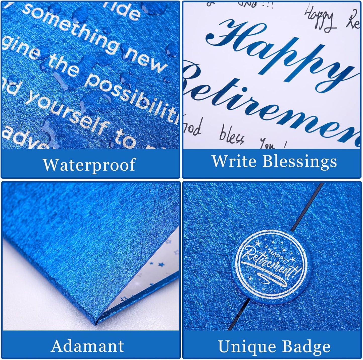 Roetyce Retirement Party Decorations, Funny Retirement Guest Book Alternative, Hapyy Retirement Decorations, Best Retirement Gifts for Women Men, Retirement Signature Board Book, Jumbo Retirement Card