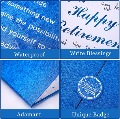 Roetyce Retirement Party Decorations, Funny Retirement Guest Book Alternative, Hapyy Retirement Decorations, Best Retirement Gifts for Women Men, Retirement Signature Board Book, Jumbo Retirement Card