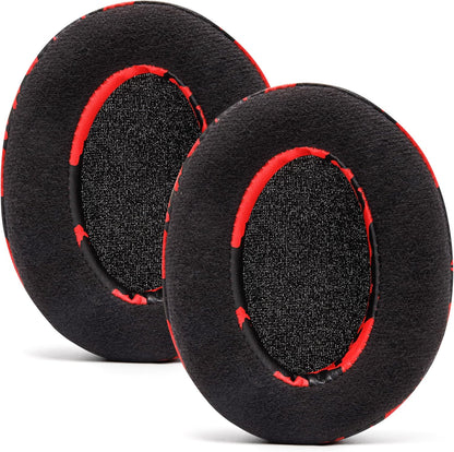 WC PadZ Velour - The Ultimate Upgraded Earpads by Wicked Cushions - Compatible With Audio Technica, HyperX, SteelSeries Arctis & More - Extra Thick - Bigger Opening - Softer Memory Foam | Black Floral