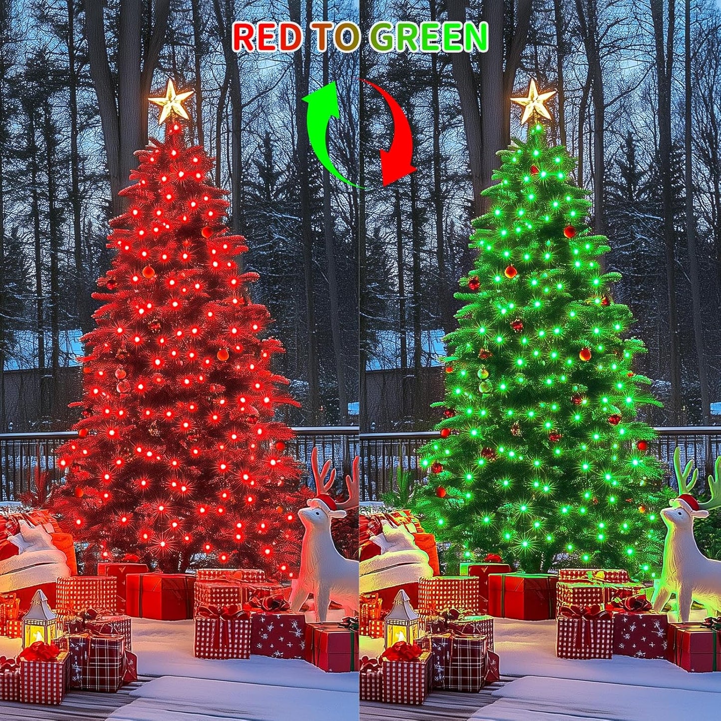 JMEXSUSS 66ft 200 LED Halloween Lights Outdoor, Orange String Lights Clear Wire, 8 Modes Orange Halloween Christmas String Lights Plug in for Tree Indoor Patio Garden Thanksgiving Decorations