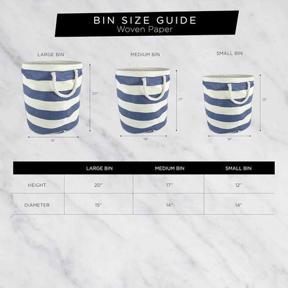 DII Storage Basket or Bin, Collapsible & Convenient Storage Solution for Office, Bedroom, Closet, Toys, Laundry (Large) - Pink Rugby Stripe