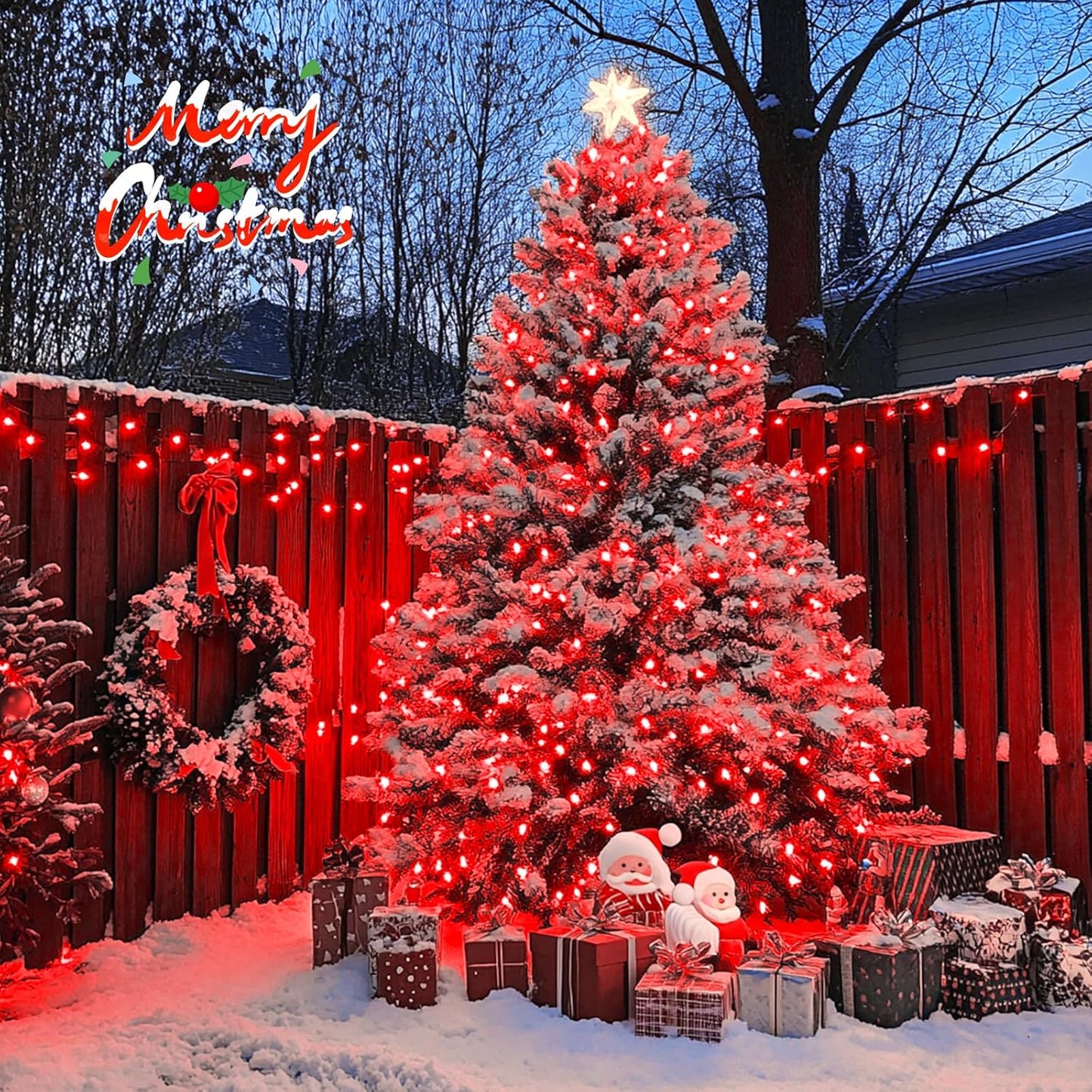 JMEXSUSS 2 Pack 75.5ft Orange Solar Christmas Lights, Total 400 LED Solar String Lights Outdoor Waterproof, 8 Modes Orange Halloween Lights for Tree Patio Garden Thanksgiving Halloween Decorations