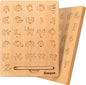 Coogam Wooden Letters Practicing Board, Double-Sided Alphabet Tracing Tool | Learning to Write ABC Educational Toy Game Fine Motor Montessori Gift for Preschool 3 4 5 Years Old Kids