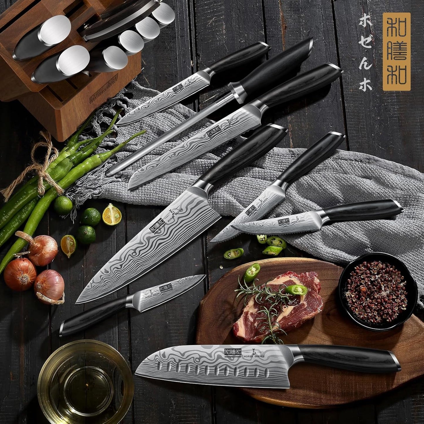 HOSHANHO Fillet Knife 7 Inch, Razor Sharp Boning Knife for Meat Poultry Chicken Cutting, Japanese High Carbon Powder Steel Fish Knife with Flexible Blade and Pakkawood Handle