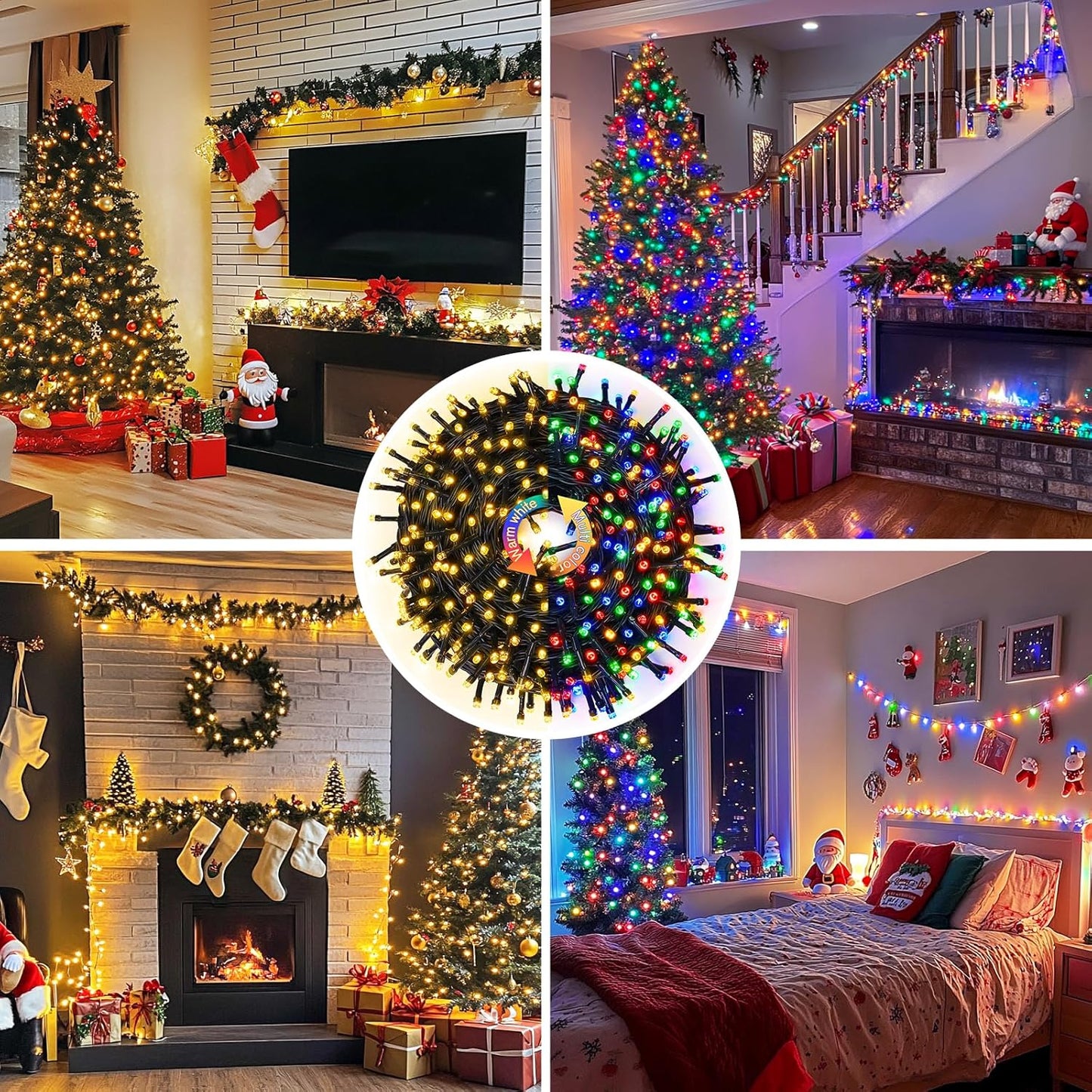 JMEXSUSS 66ft 200 LED Halloween Lights Outdoor, Orange String Lights Clear Wire, 8 Modes Orange Halloween Christmas String Lights Plug in for Tree Indoor Patio Garden Thanksgiving Decorations