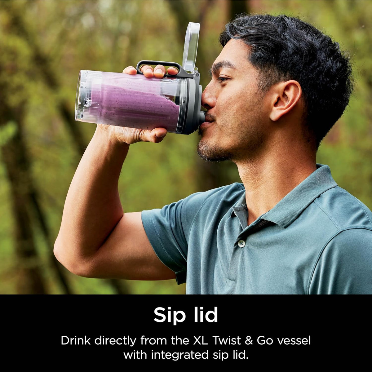 Portable Cordless Blender | 22 oz Twist-Off Cup, Auto-IQ Programs and Ice-Crushing Power