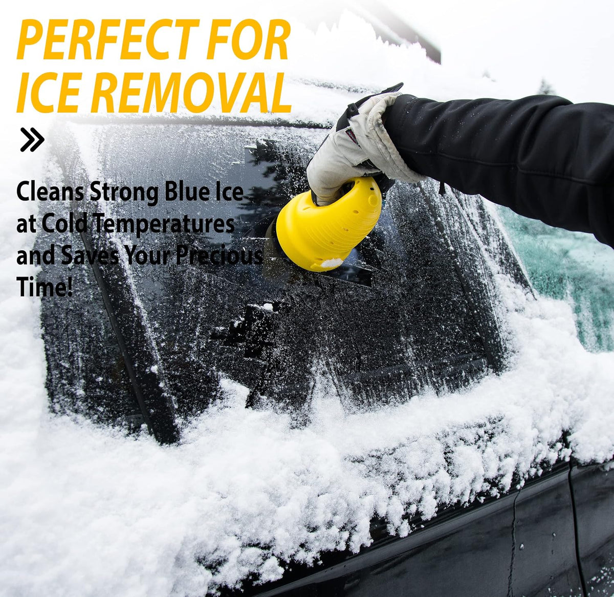 Zone Tech Electric Snow Ice Scraper USB Rechargeable - Premium Quality Automotive Portable Cordless for Car Windshield Glass Frost Removal, Defrosting Deicing Cleaning Tool
