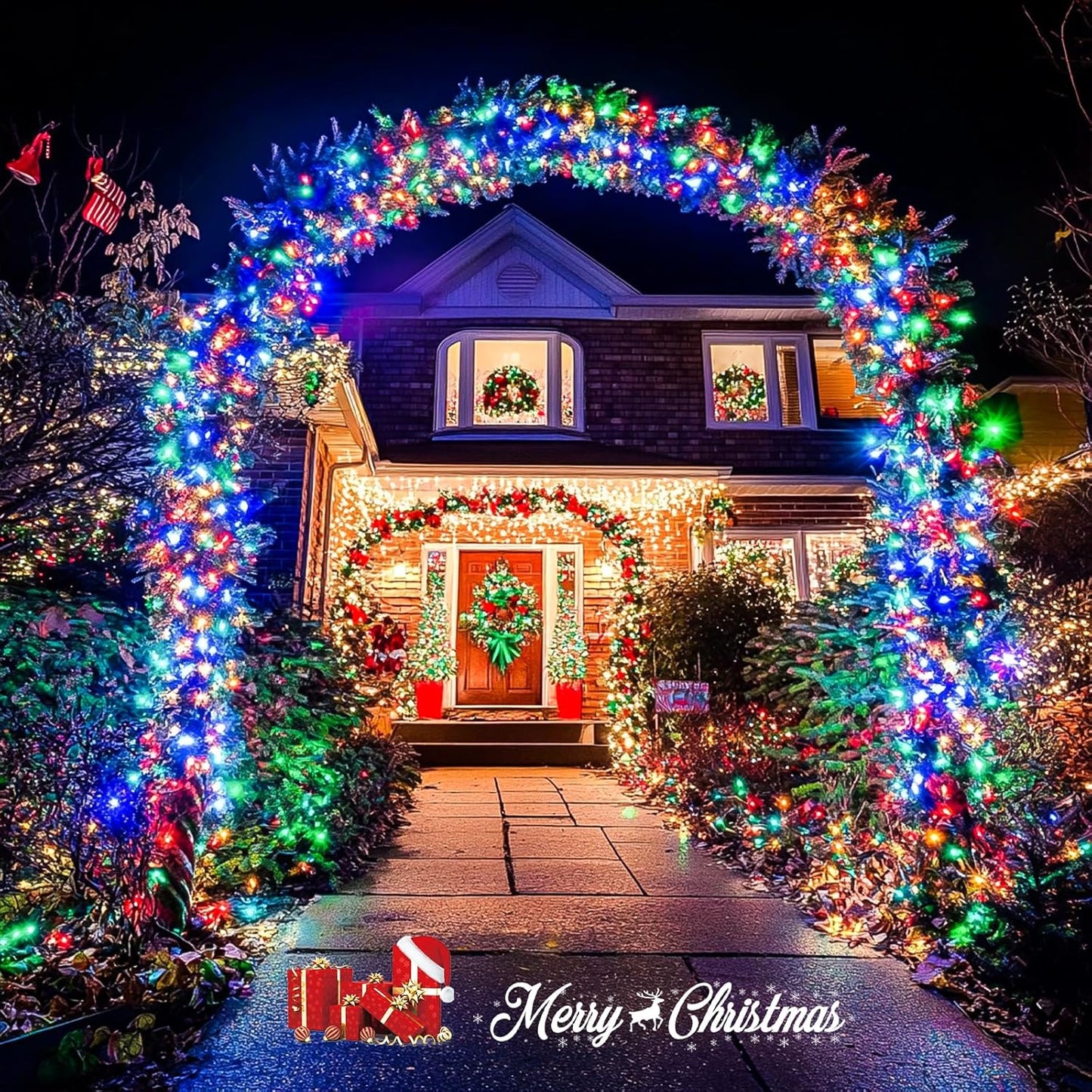 JMEXSUSS 66ft 200 LED Halloween Lights Outdoor, Orange String Lights Clear Wire, 8 Modes Orange Halloween Christmas String Lights Plug in for Tree Indoor Patio Garden Thanksgiving Decorations