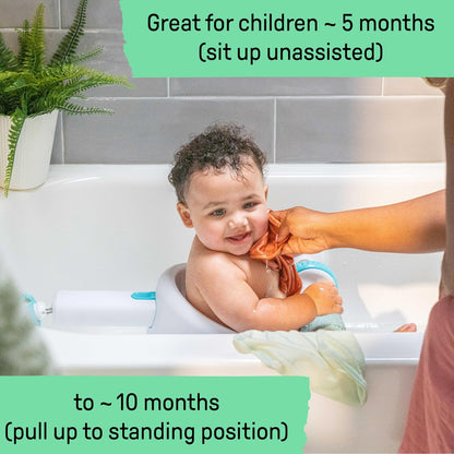 Summer Infant My Bath Seat for Sit-Up Baby Bathing, Sure & Secure Suction Cups, Backrest for Assisted Sitting, Easy Setup & Storage, Pink