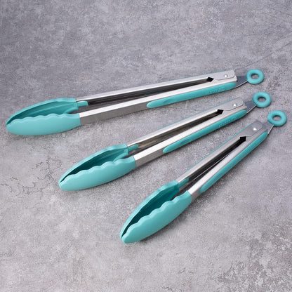 Purilite Select Silicone &amp; Stainless Steel Kitchen Tongs