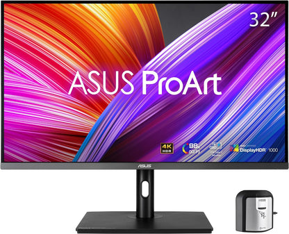 ASUS ProArt Display PA279CV 27” 4K HDR UHD (3840 x 2160) Monitor, IPS, 100% sRGB/Rec. 709, ΔE < 2, USB-C DisplayPort HDMI USB hub, Calman Verified, Eye Care, Tilt Pivot Swivel Height Adjustable