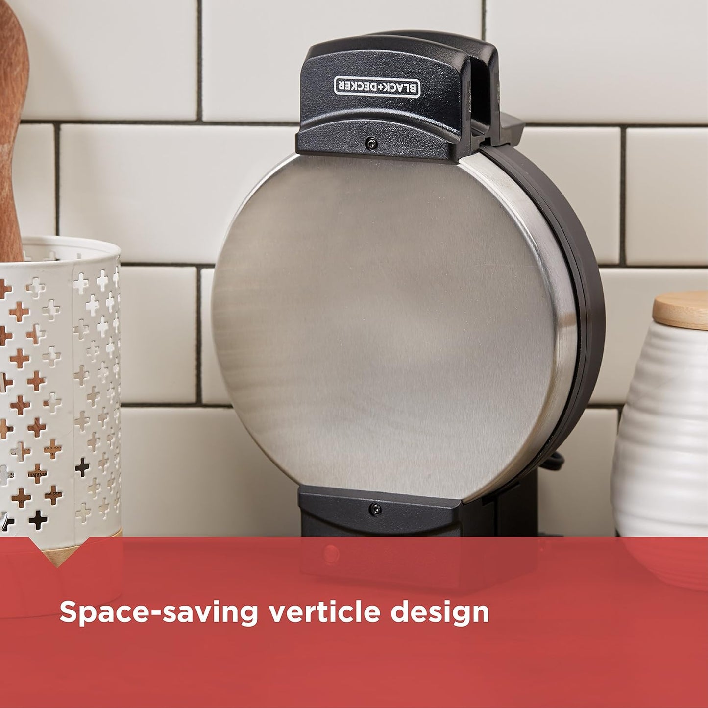 BLACK+DECKER WMB500 Belgian Waffle Maker, Stainless Steel