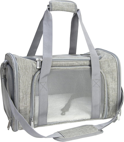 NextFri Soft Sided Carrier for Cats Dogs,TSA Airline Approved Collapsible Travel Pet Carrier (Magenta, Medium)