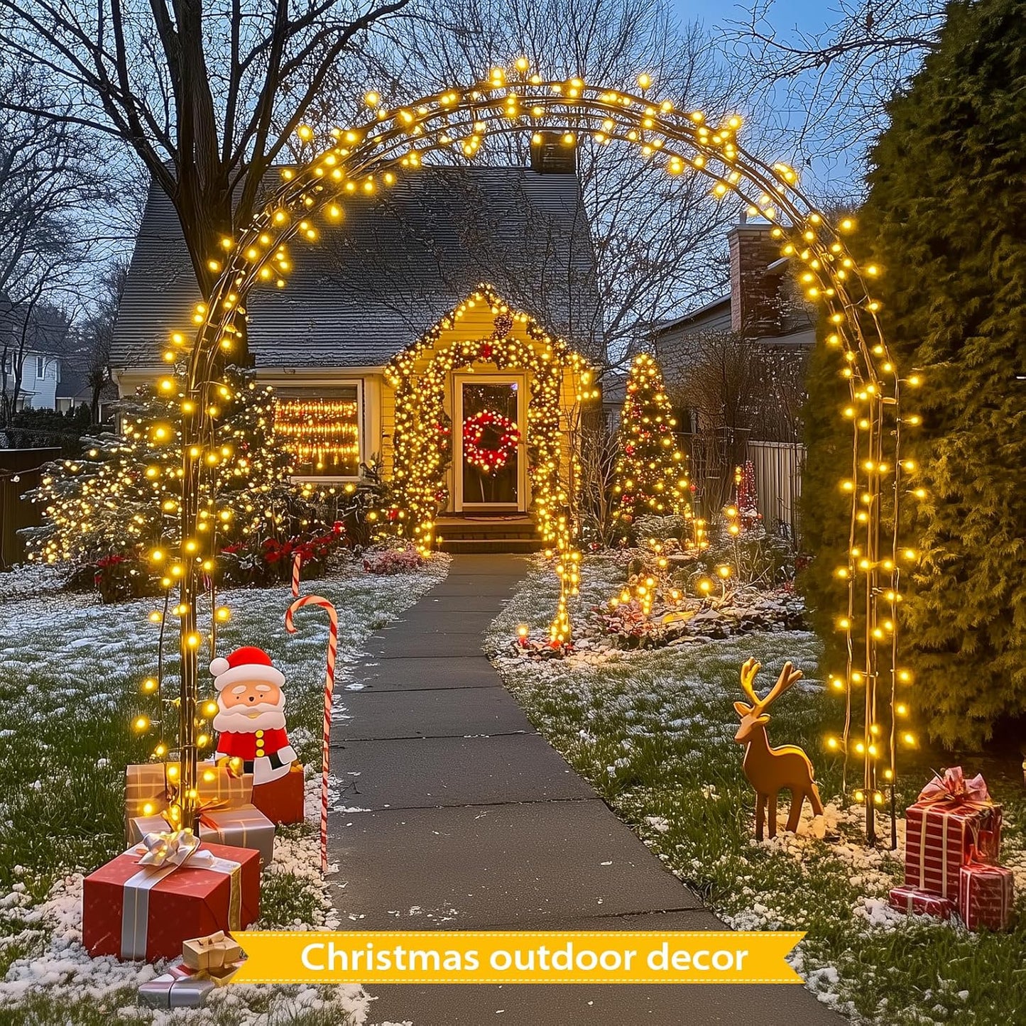 JMEXSUSS 2 Pack 75.5ft Orange Solar Christmas Lights, Total 400 LED Solar String Lights Outdoor Waterproof, 8 Modes Orange Halloween Lights for Tree Patio Garden Thanksgiving Halloween Decorations