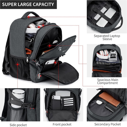 Laptop Backpack Travel Computer Backpack College Bookbag School Backpack - PuriLite