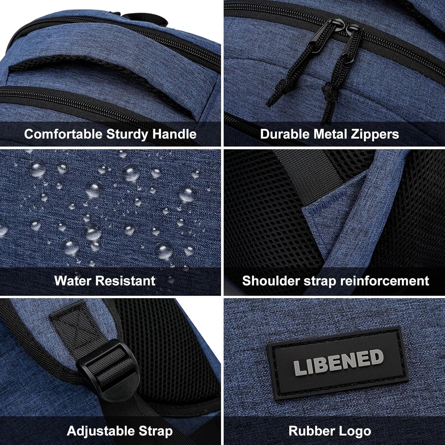 School backpack for Teen Boys, Backpack for Men,15.6 inch Laptop Backpack with USB Charging Port, Large Computer Bookbag with Compartments, Ergonomic Straps, Black