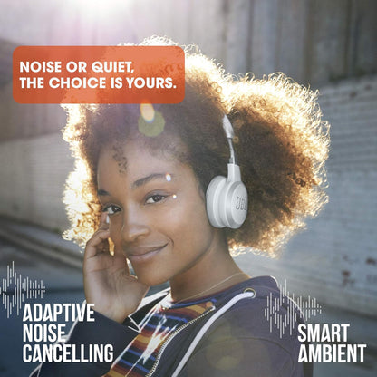 JBL Live 460NC - Wireless On-Ear Noise Cancelling Headphones with Long Battery Life and Voice Assistant Control - Black