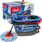 Vileda RinseClean Spin Mop & Bucket System | 2-Tanks Separate Clean and Dirty Water | Machine Washable and Reusable Microfibre Mop Head Replacement | Hands-Free Wringing Bucket