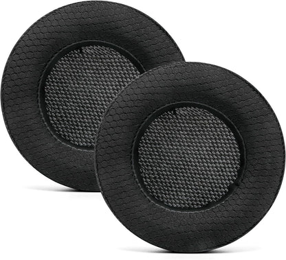 WC Freeze Virtuoso - Hybrid Fabric Cooling Gel Replacement Earpads for Corsair Virtuoso Gaming Headset, Made by Wicked Cushions, Improved Durability, Thickness and Sound Isolation |90s Black