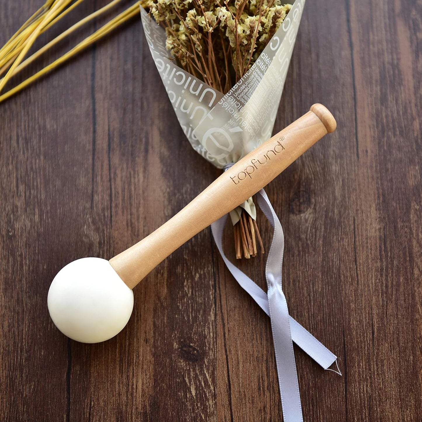 TOPFUND F Note Crystal Singing Bowl Heart Chakra 8 inch with Heavy Duty Carrying Case and Suede Striker