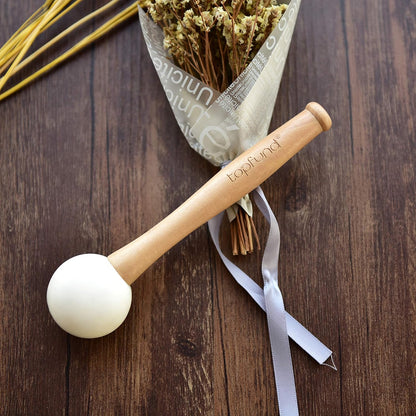 TOPFUND F Note Crystal Singing Bowl Heart Chakra 8 inch with Heavy Duty Carrying Case and Suede Striker