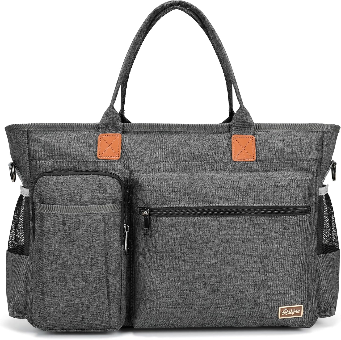 Laptop Tote Bag, Middle Size Computer Messenger Teacher Bag with 15.6'' Padded Laptop Sleeve - PuriLite